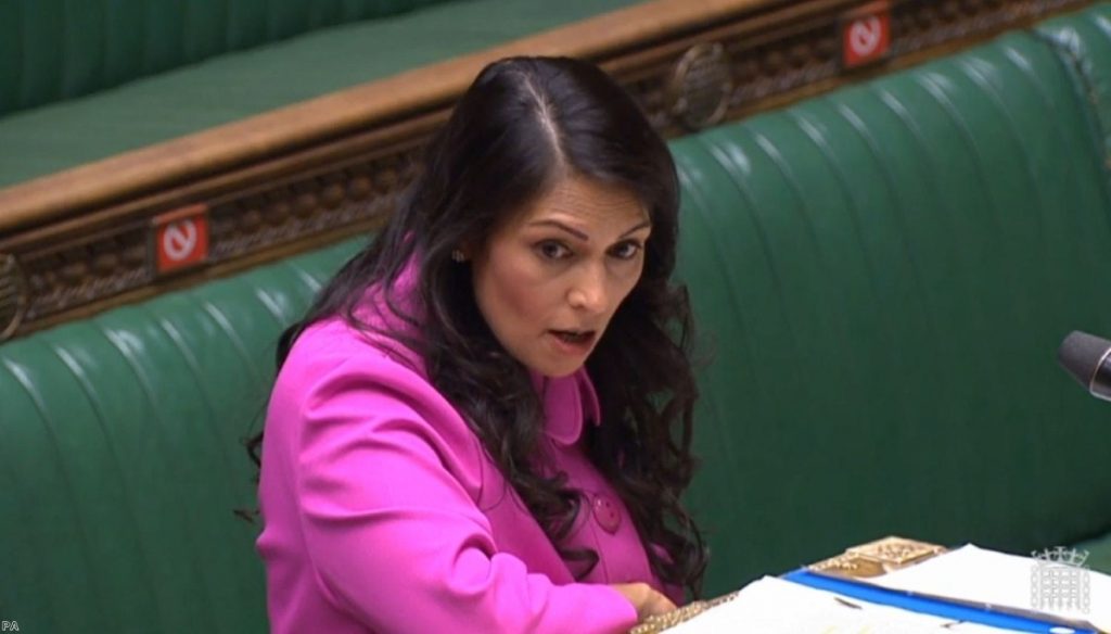 Priti Patel makes a statement to the Commons promising a 'full evaluation' of the Hostile Environment. Campaigns have heavily criticised her approach to asylum seekers during the covid crisis.