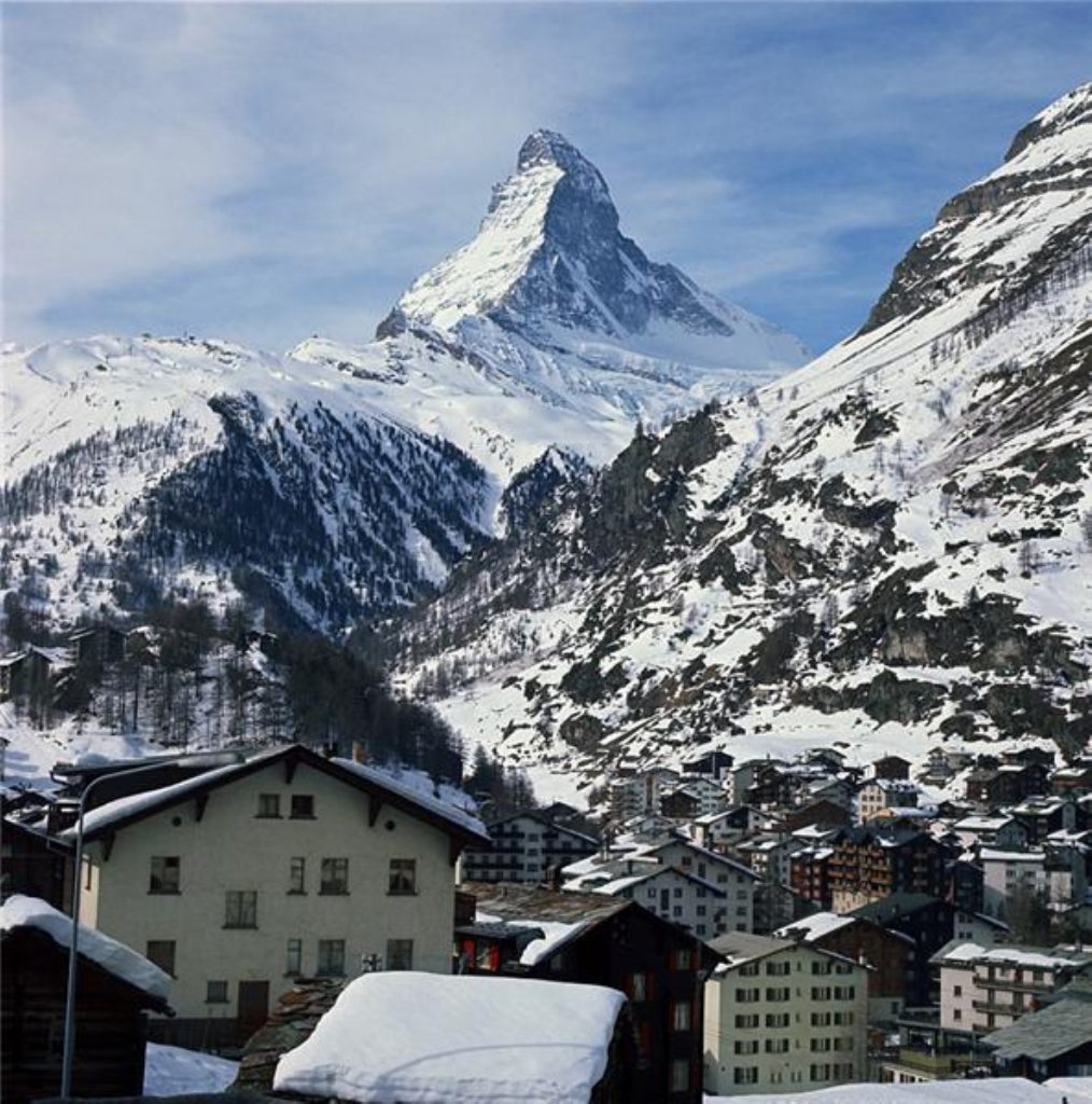 The Alpine resort of Zermatt in the Swiss Alps