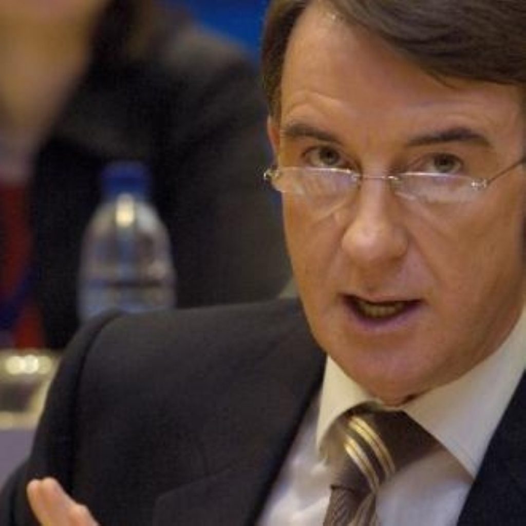 Peter Mandelson is displeased