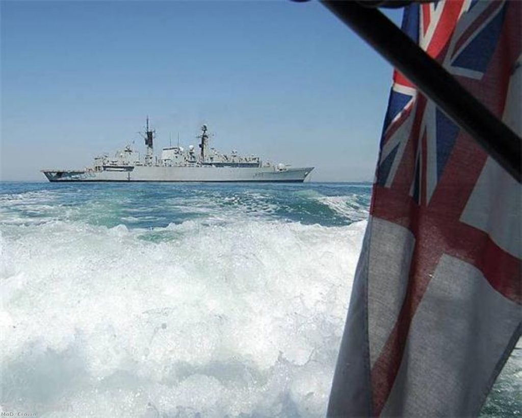 HMS Cornwall 'in Iraqi waters'
