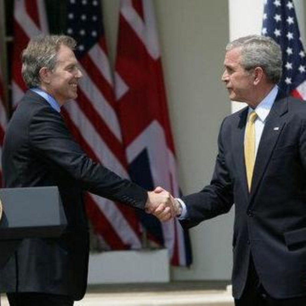 Tony Blair and George Bush signed the treaty earlier this year