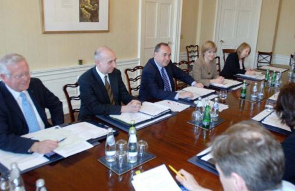 Alex Salmond chairs the Scottish Cabinet - he will doing so again soon