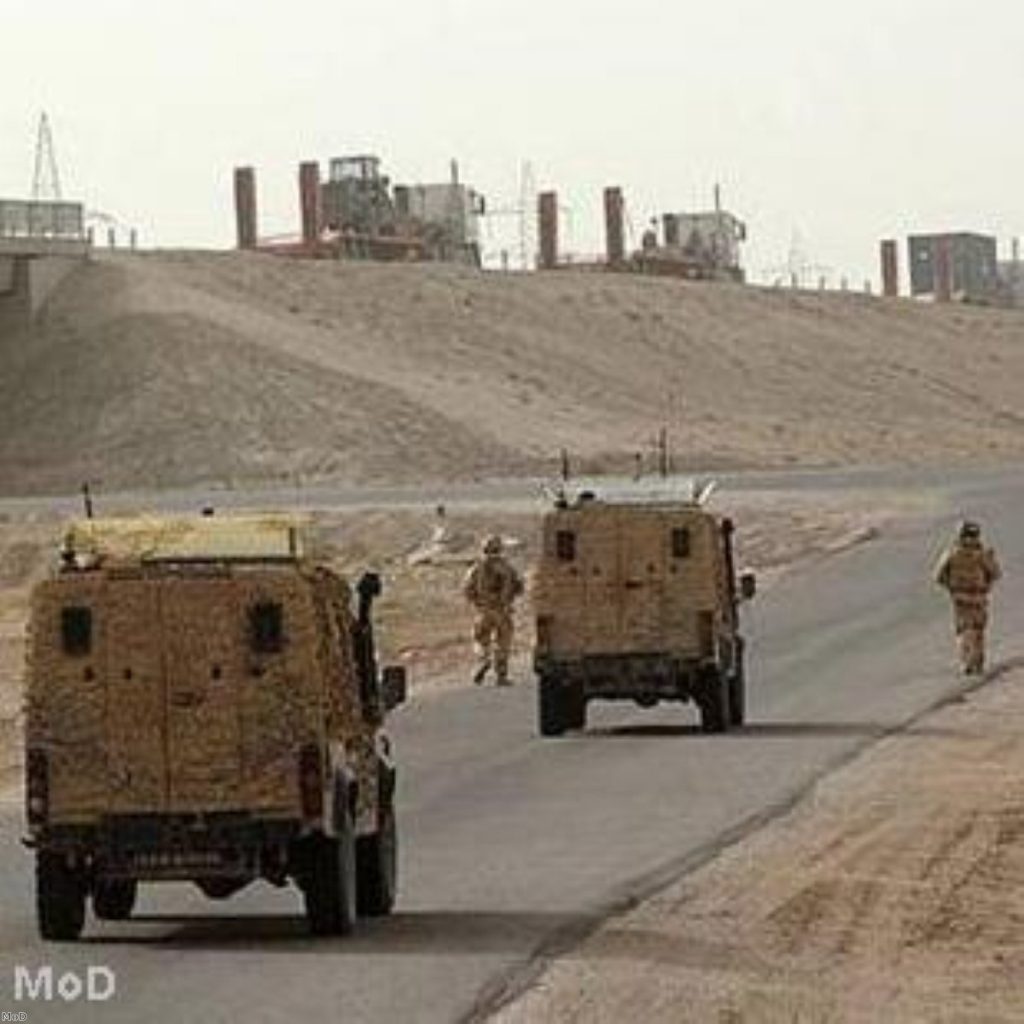 British troops on the way out of Iraq