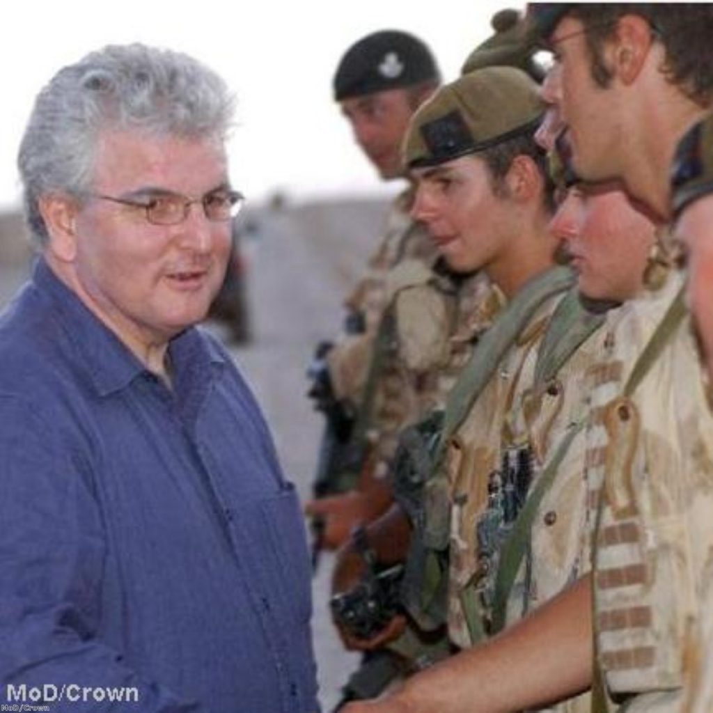 Defence secretary Des Browne meeting with troops