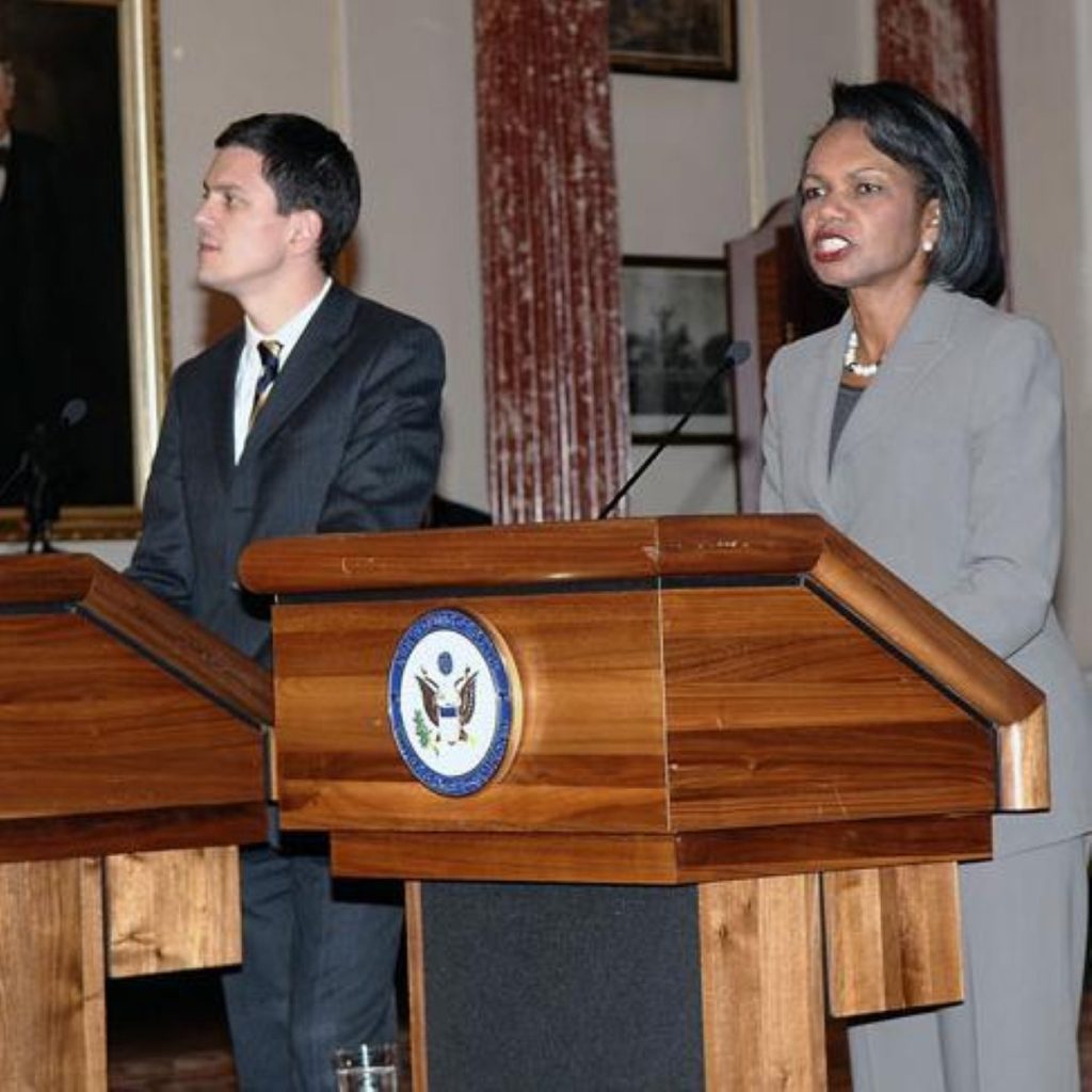 David Miliband and Condoleezza Rice are currently in Afghanistan
