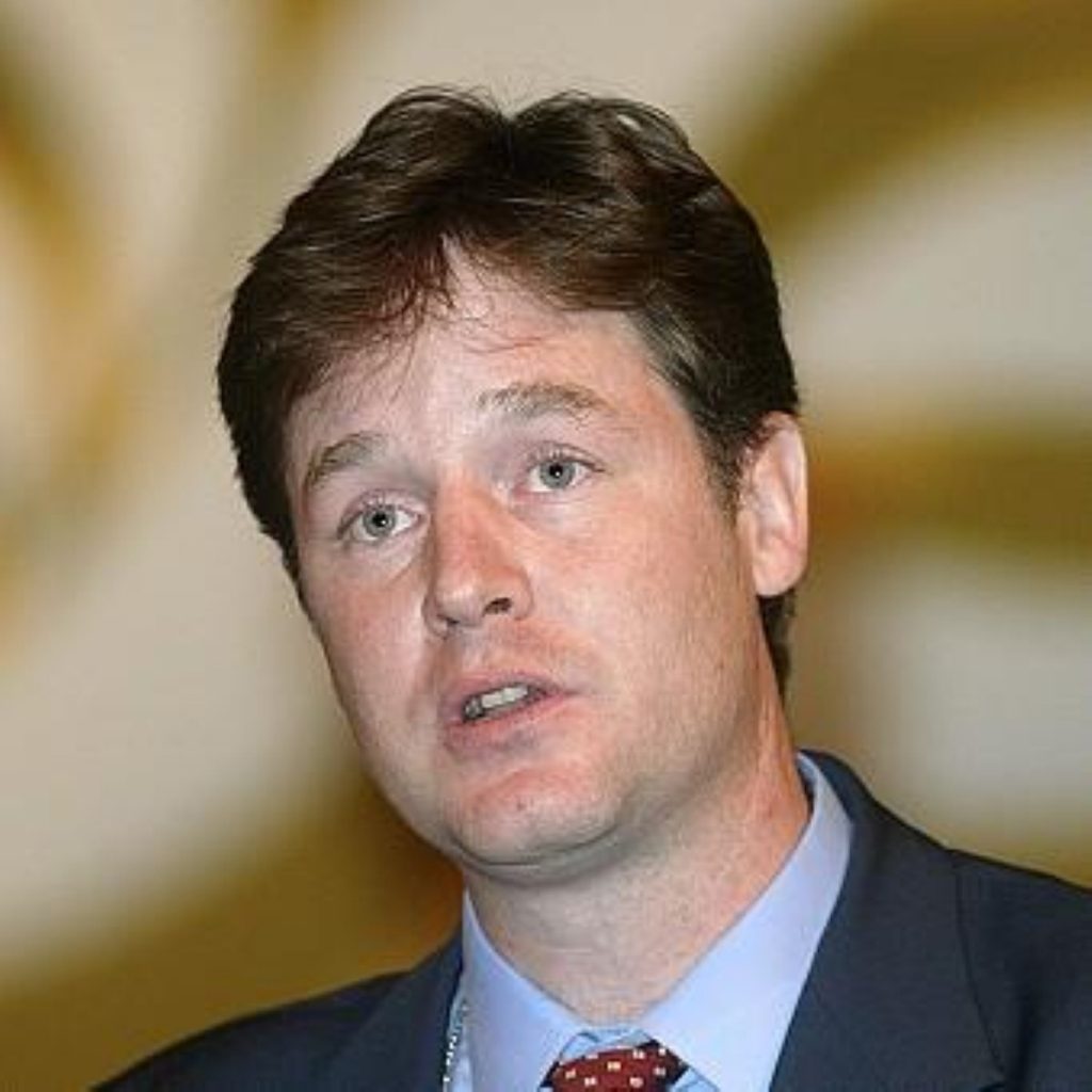 Mr Clegg was making the case for liberal interventionism