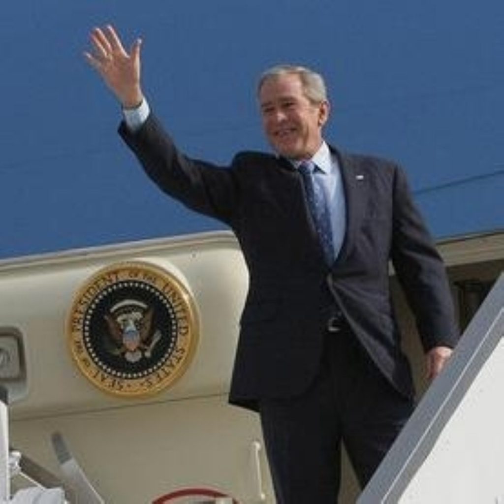George Bush on his farewell trip to Europe