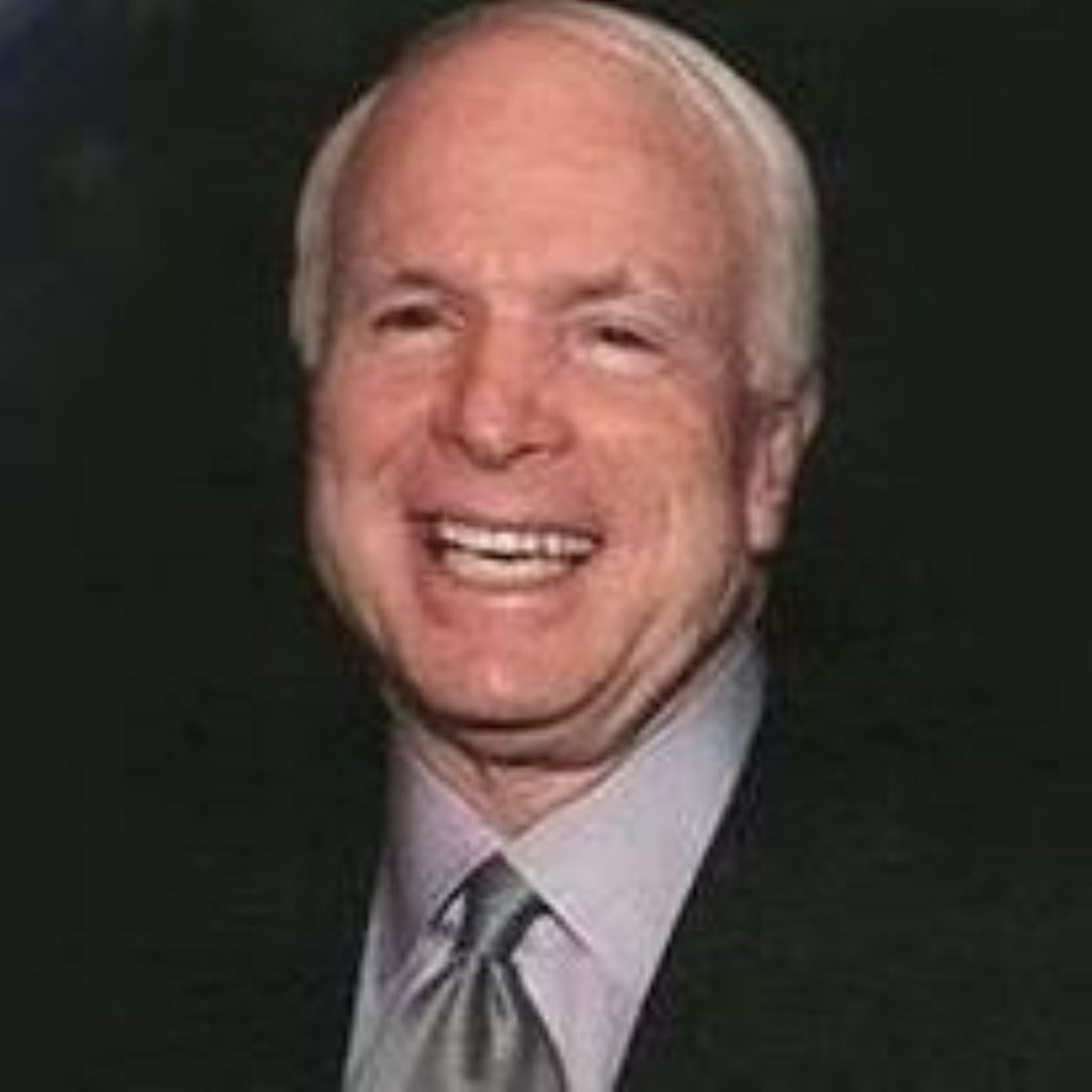 John McCain keeps his spirits up in the final days of the 2008 campaign