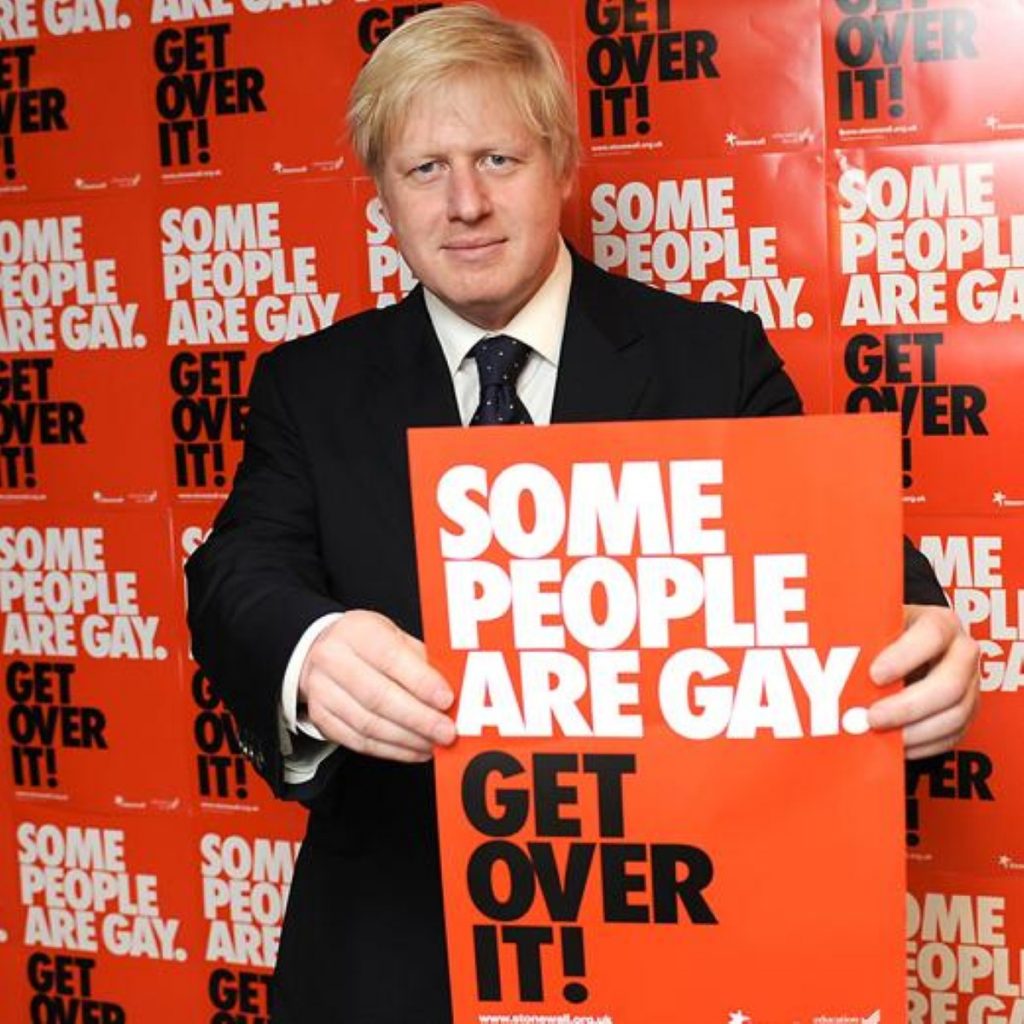 Boris Johnson at the Stonewall hustings