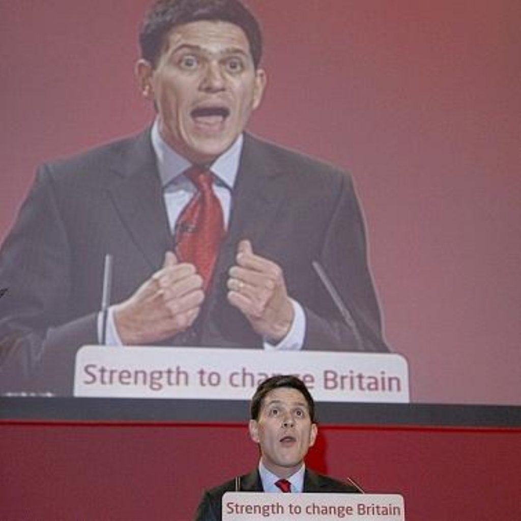 David Miliband backs Brown at conference