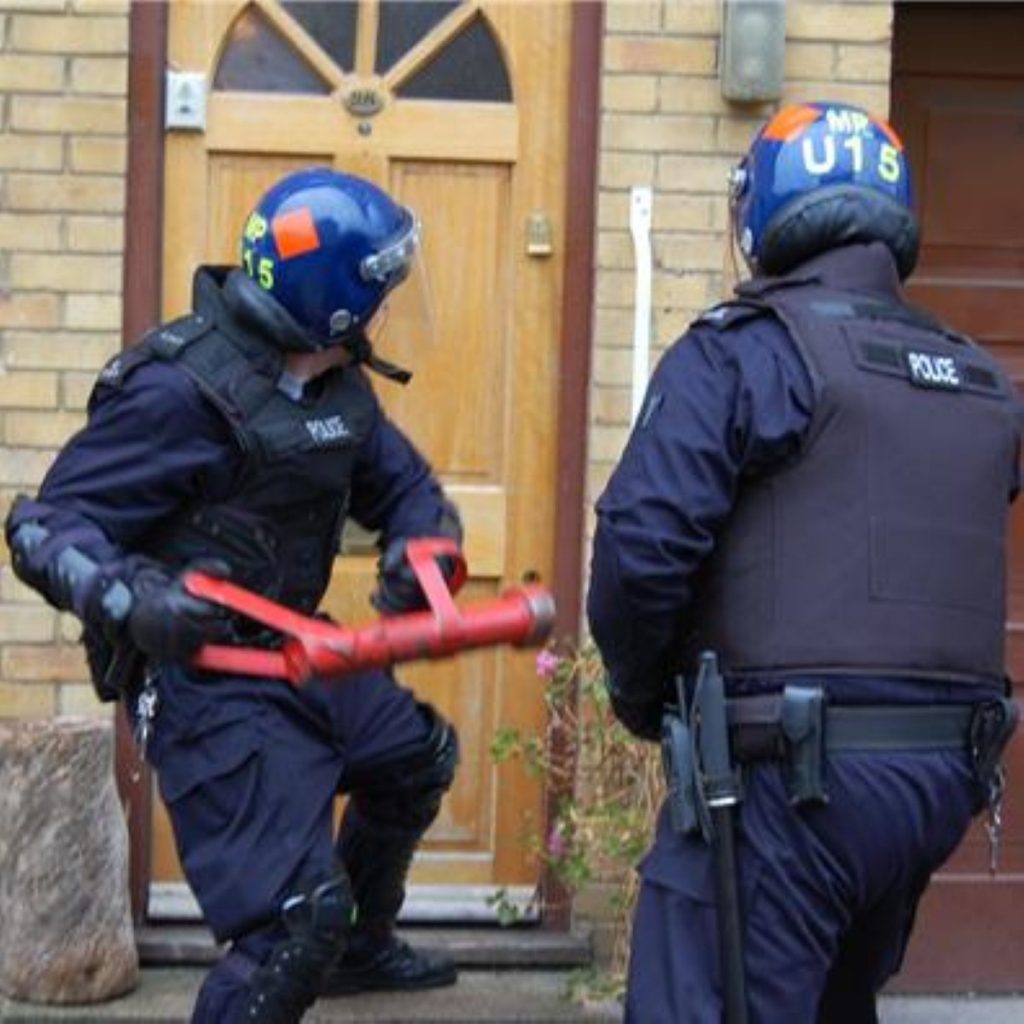 A Metropolitan police raid. Home Office lists 1,200 statutory powers of entry
