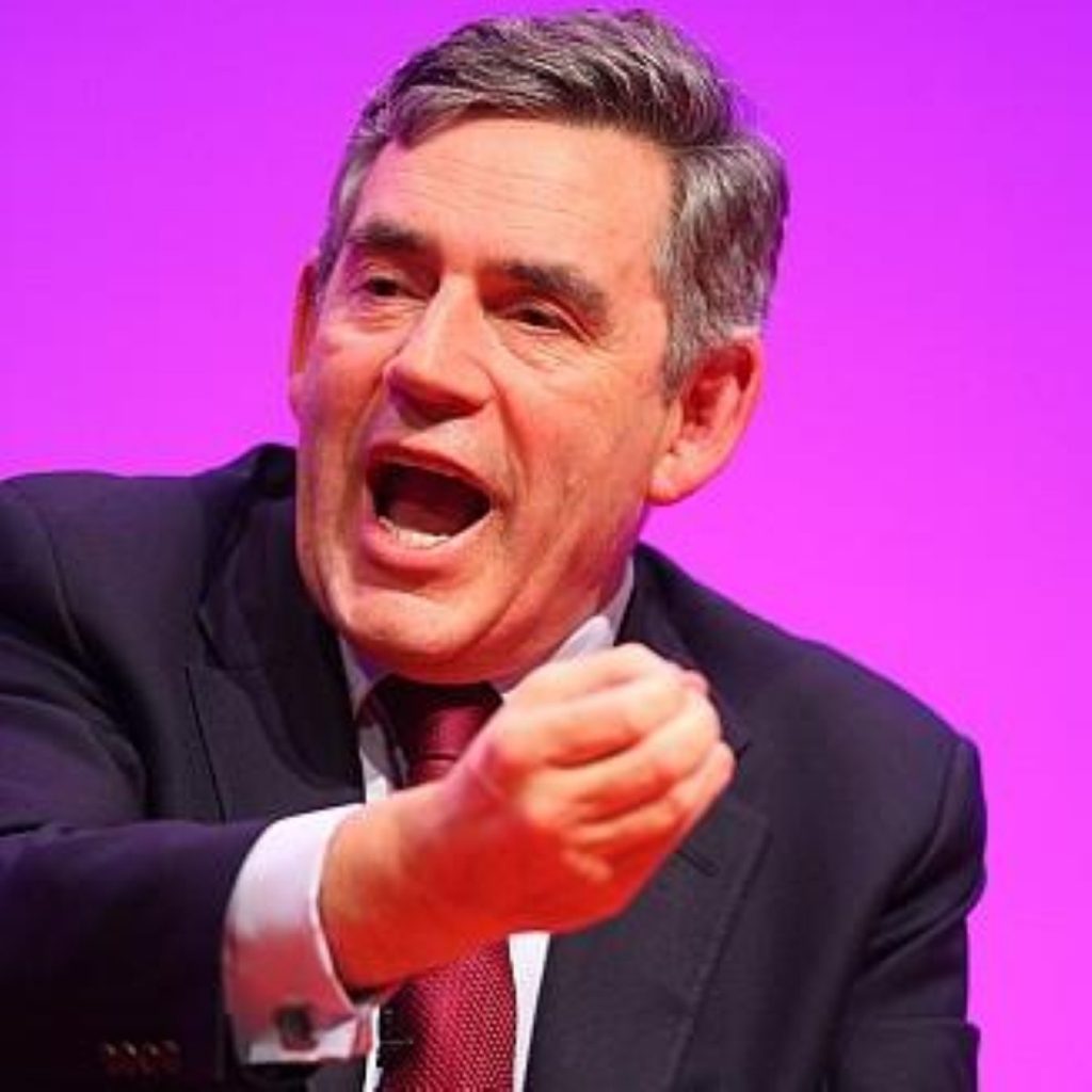 Gordon Brown delivers conference speech
