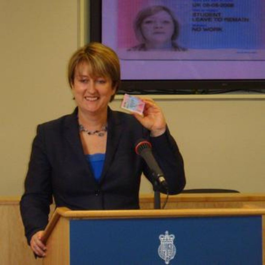 Jacqui Smith reveals the first ID card last year