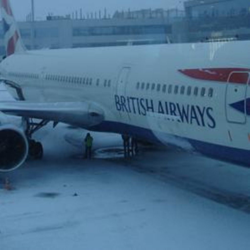 Heavy snowfalls left many planes grounded