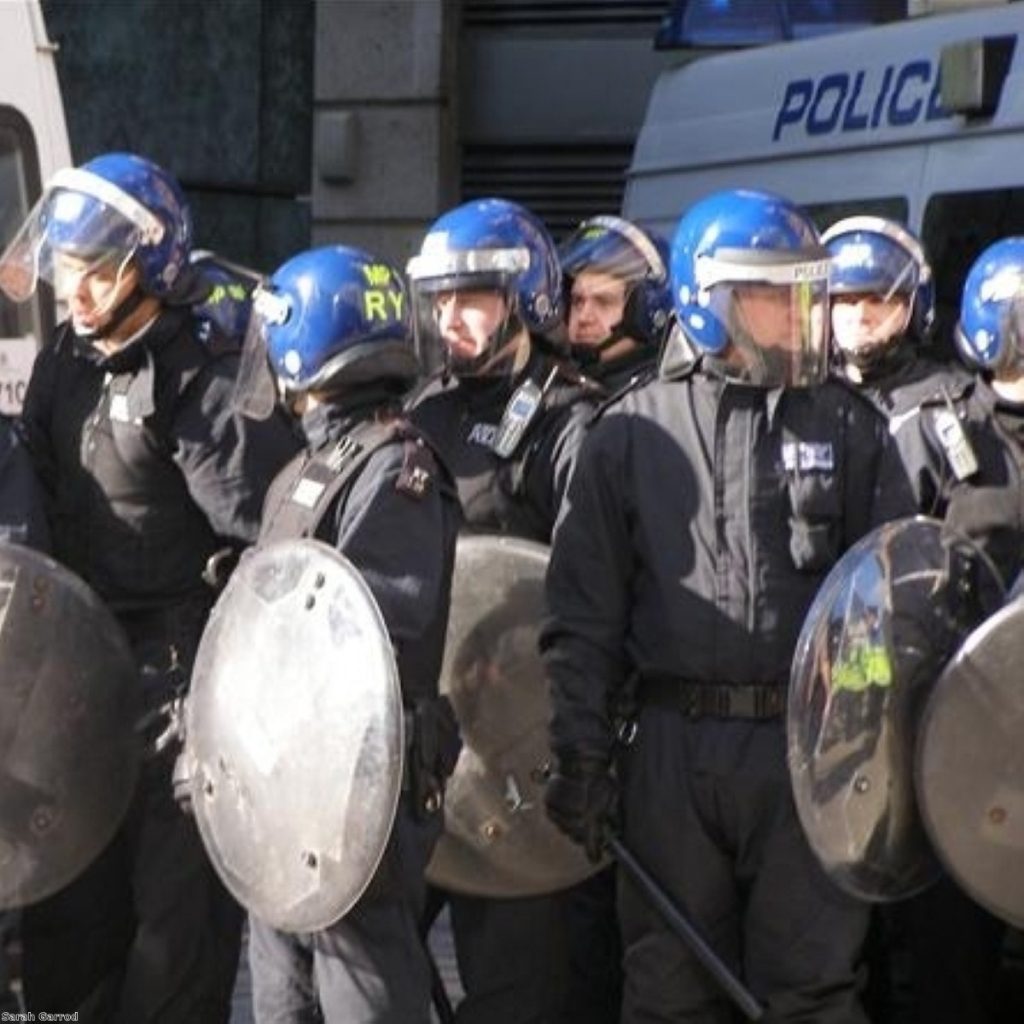 Police during the G20 protests on April 1st
