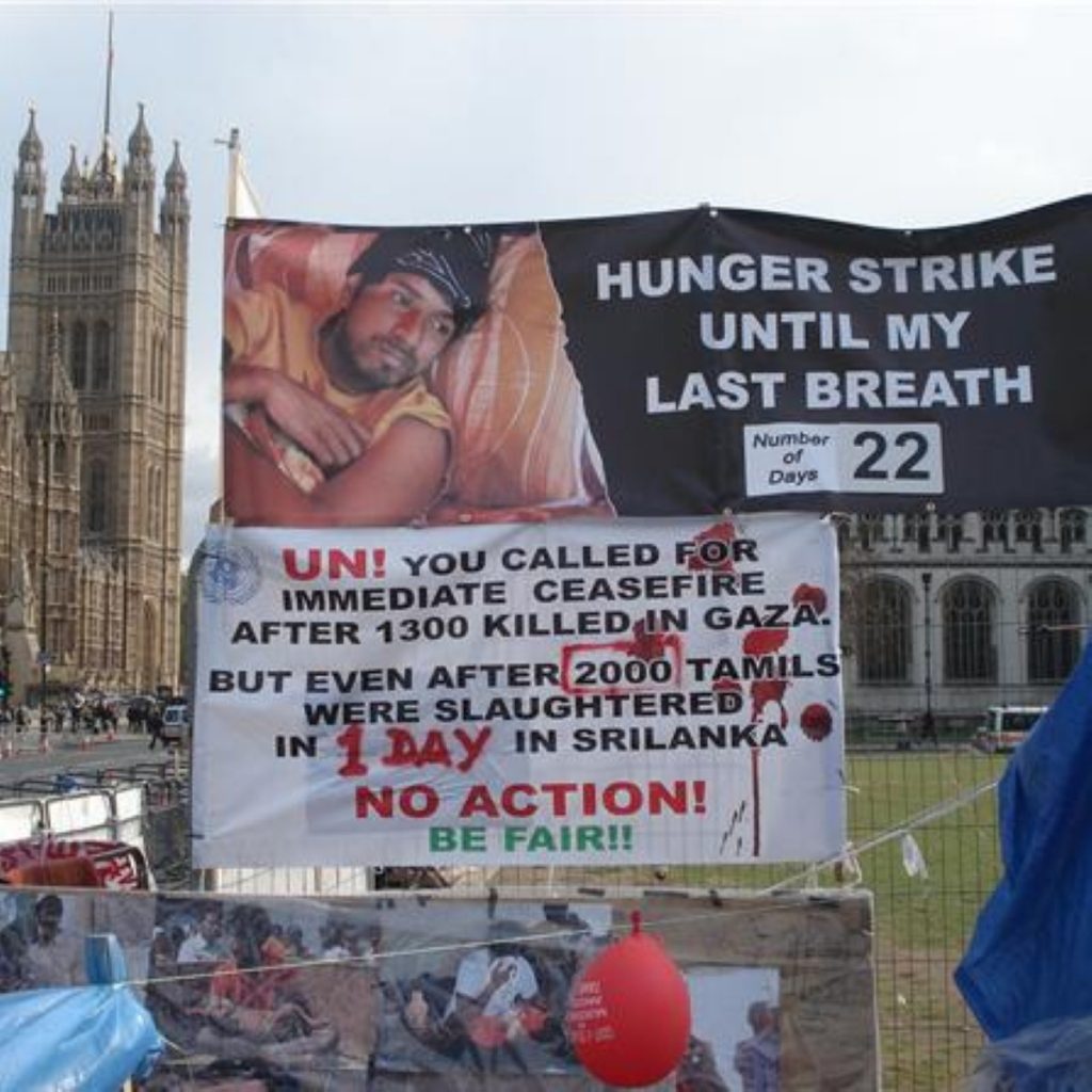 Tamil hunger striker 'close to death'