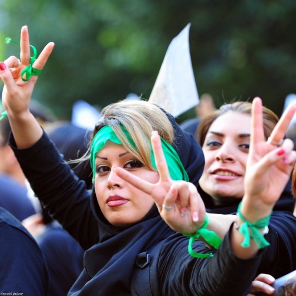 Scenes of a recent protest in Tehran