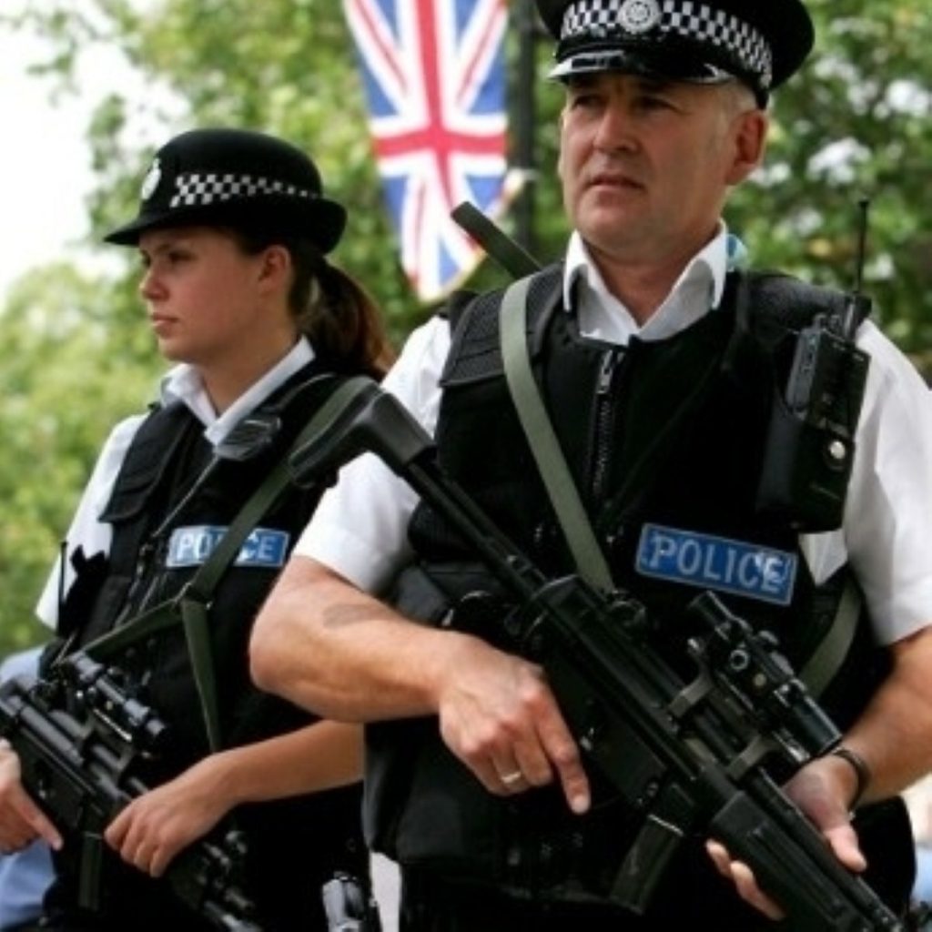 Police were previously only carrying guns near airports or royal houses