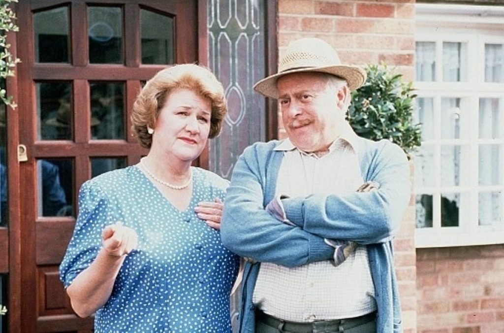 Patricia Routledge and Clive Swift in the 90s sitcome Keeping Up Appearances