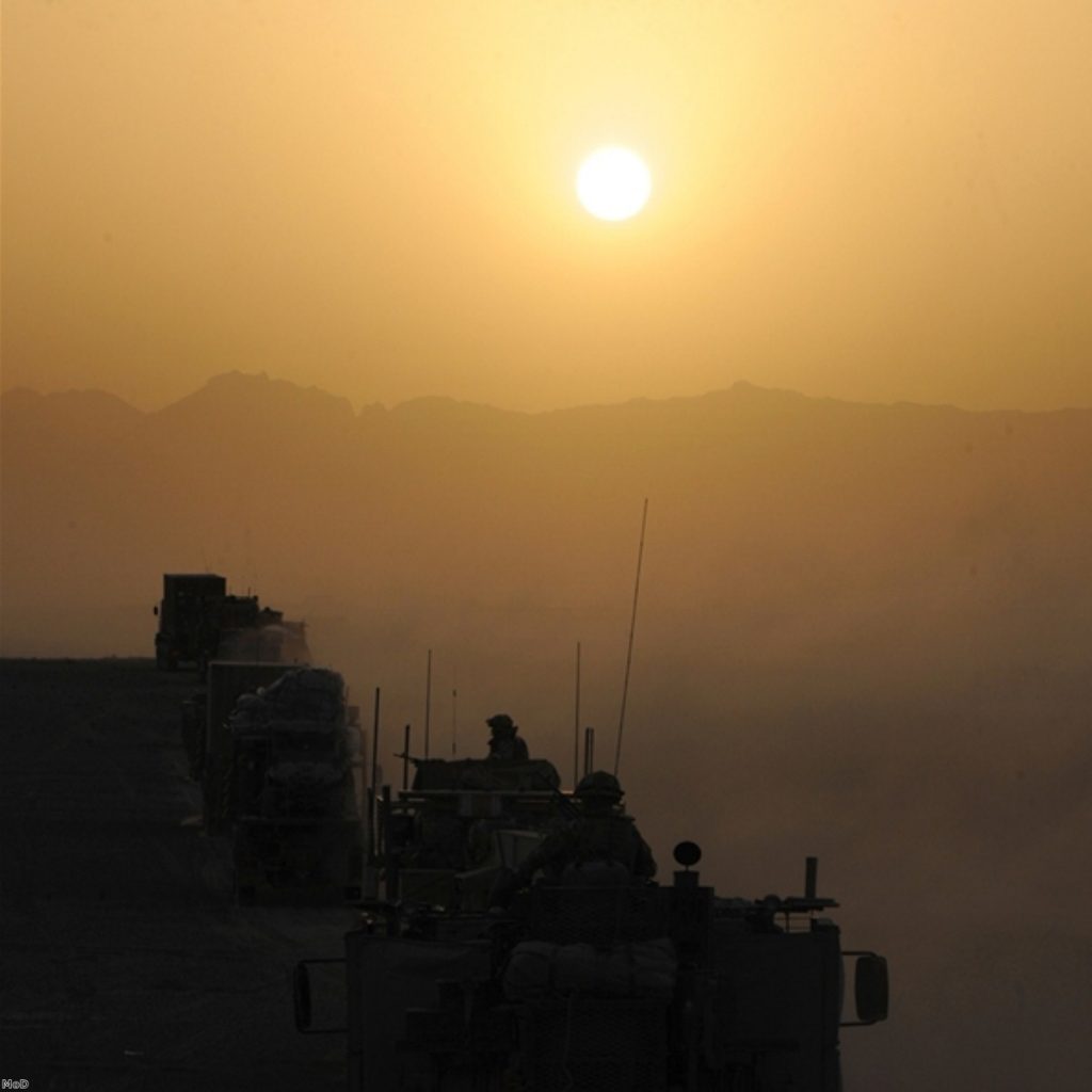 A British convoy in Afghanistan