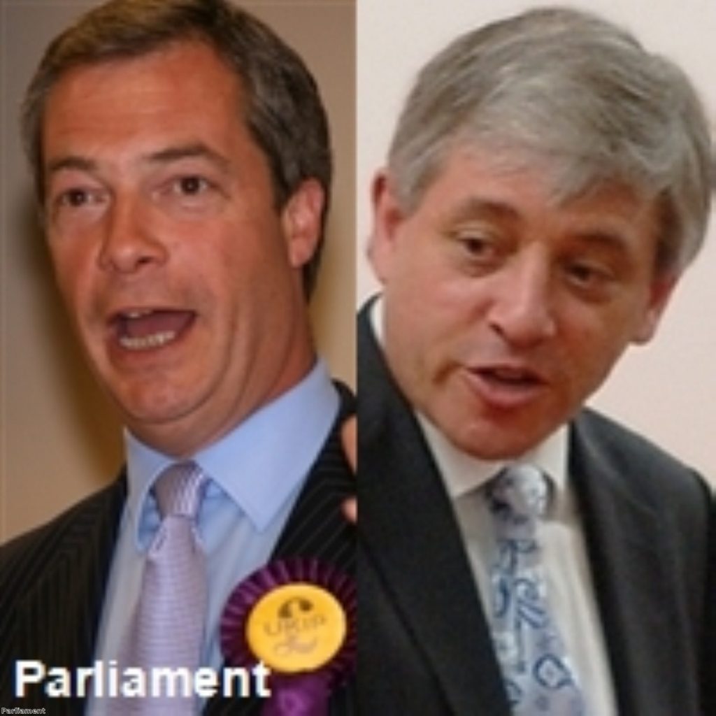 Bercow is fighting Farage at the general election