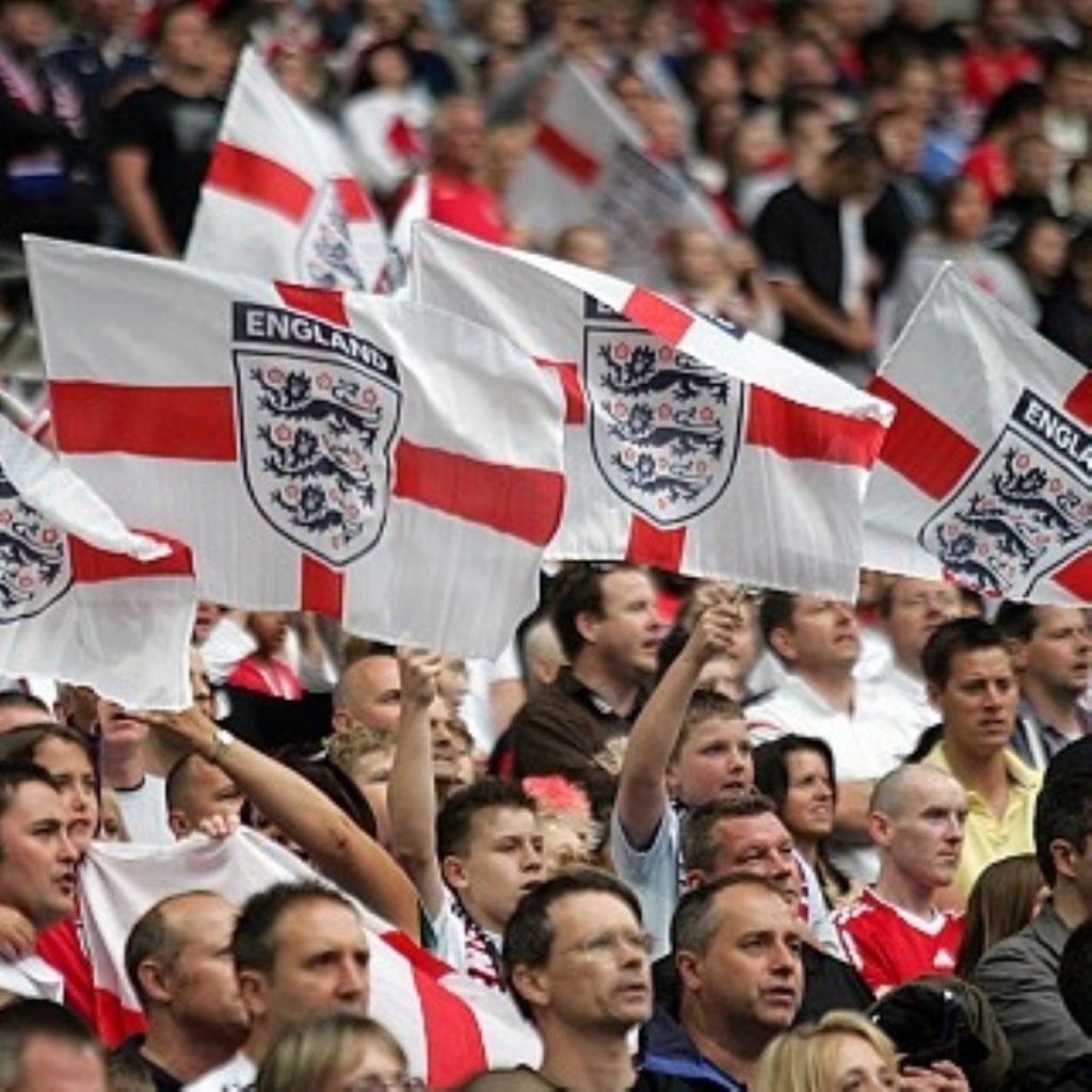 Fans celebrate England's recent vitory at Wembley