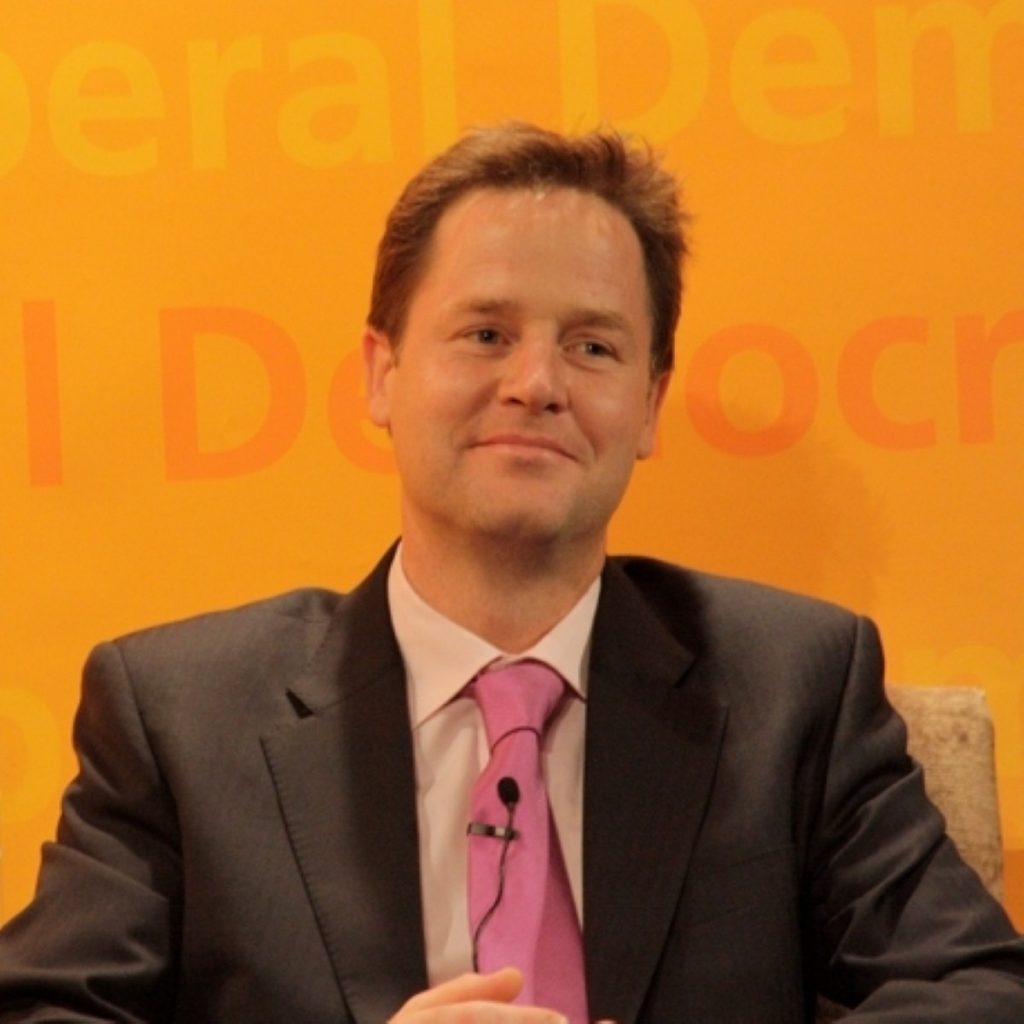 Nick Clegg gave a speech in Luton today outlining his vision for an `open, confident Britain`.