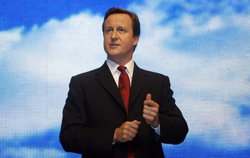 Blue skies behind for David Cameron