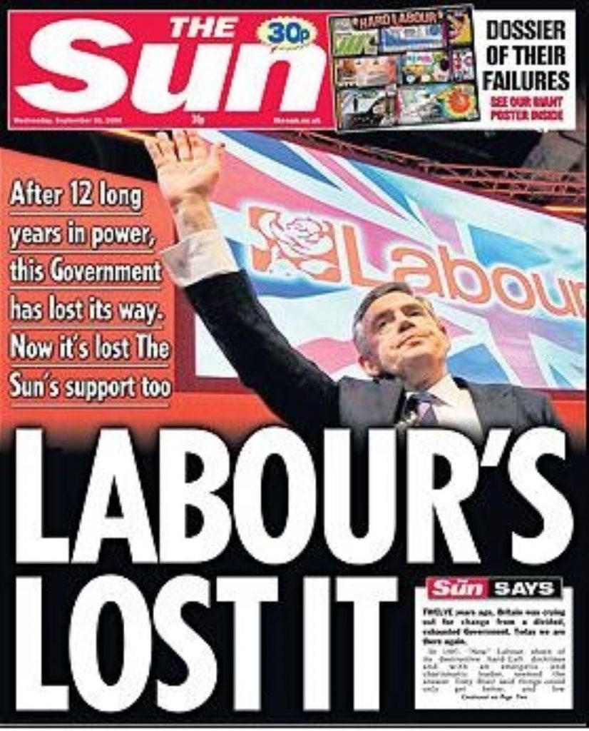 There was bad news for the Labour party this morning after the Sun newspaper ran the front page headline "Labour's lost it".