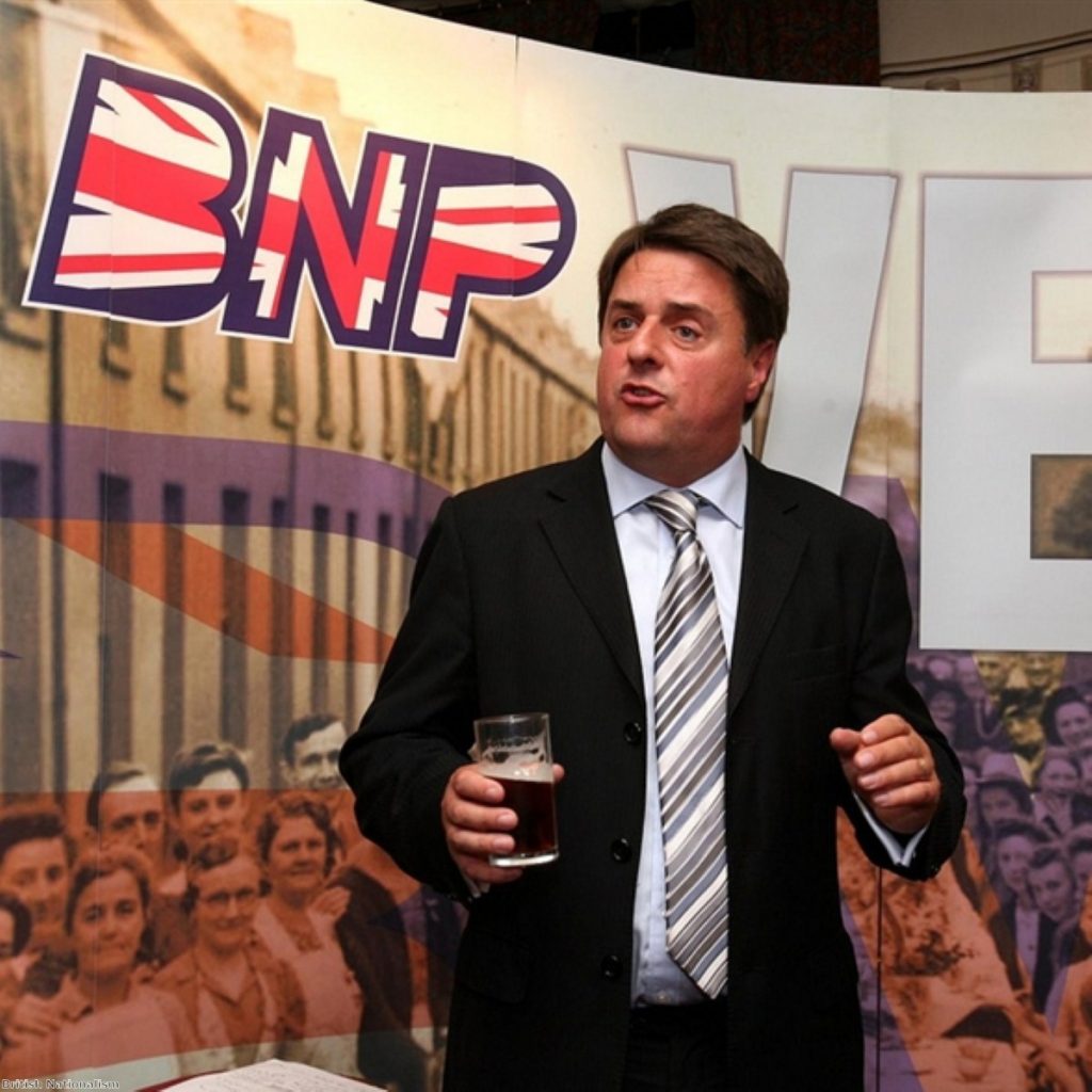 Nick Griffin risked provoking a mob outside the gay couple's house