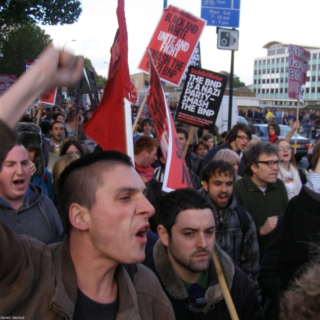 Anti-fascist activists hit out at the BBC after it let Nick Griffin onto Question Time.