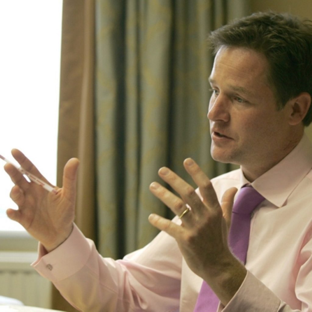 Nick Clegg attacks Tory tactics on economy