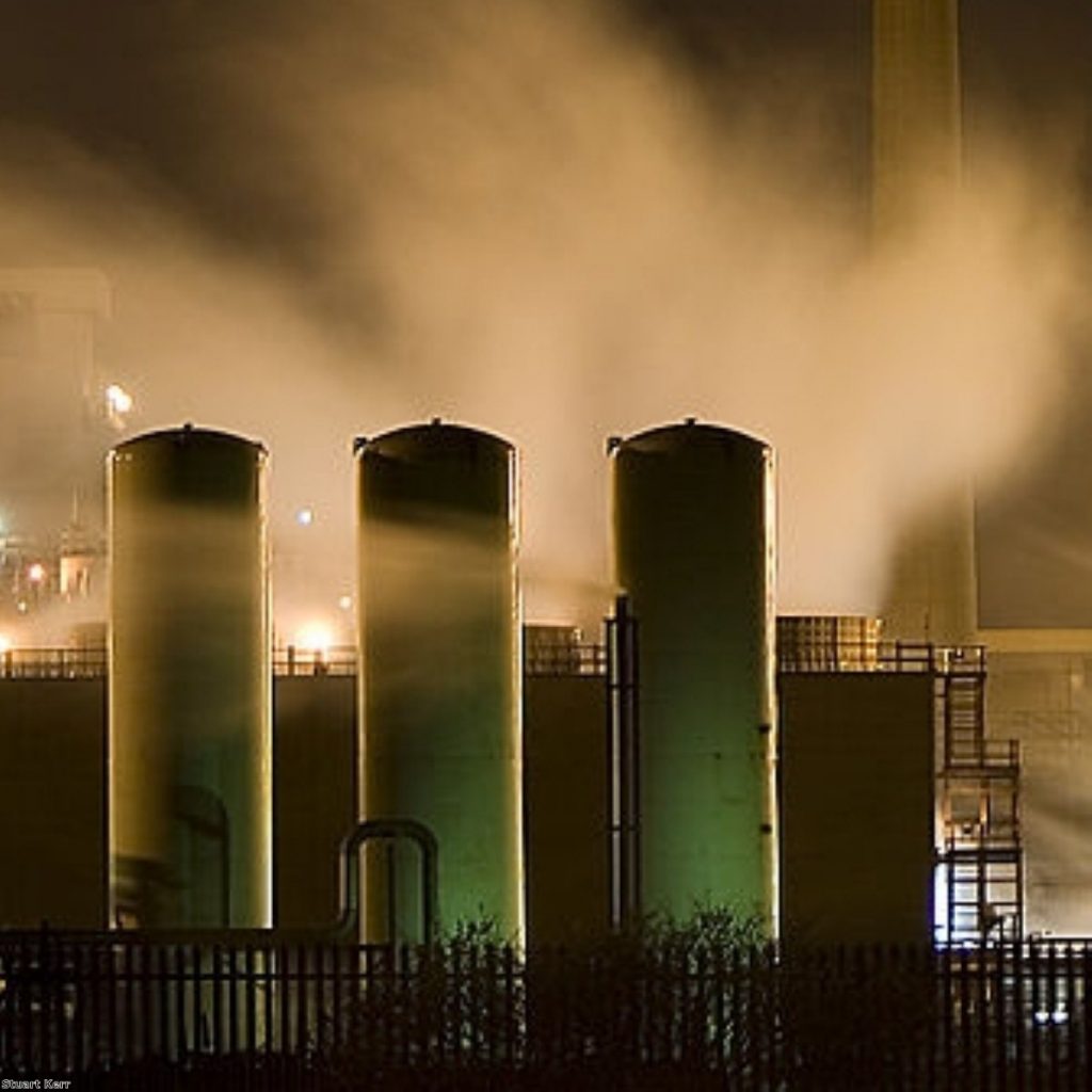 The Redcar plant at night