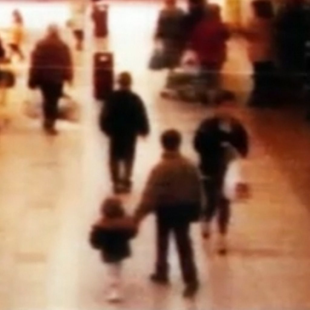 CCTV showing James Bulger, who was murdered in 1993