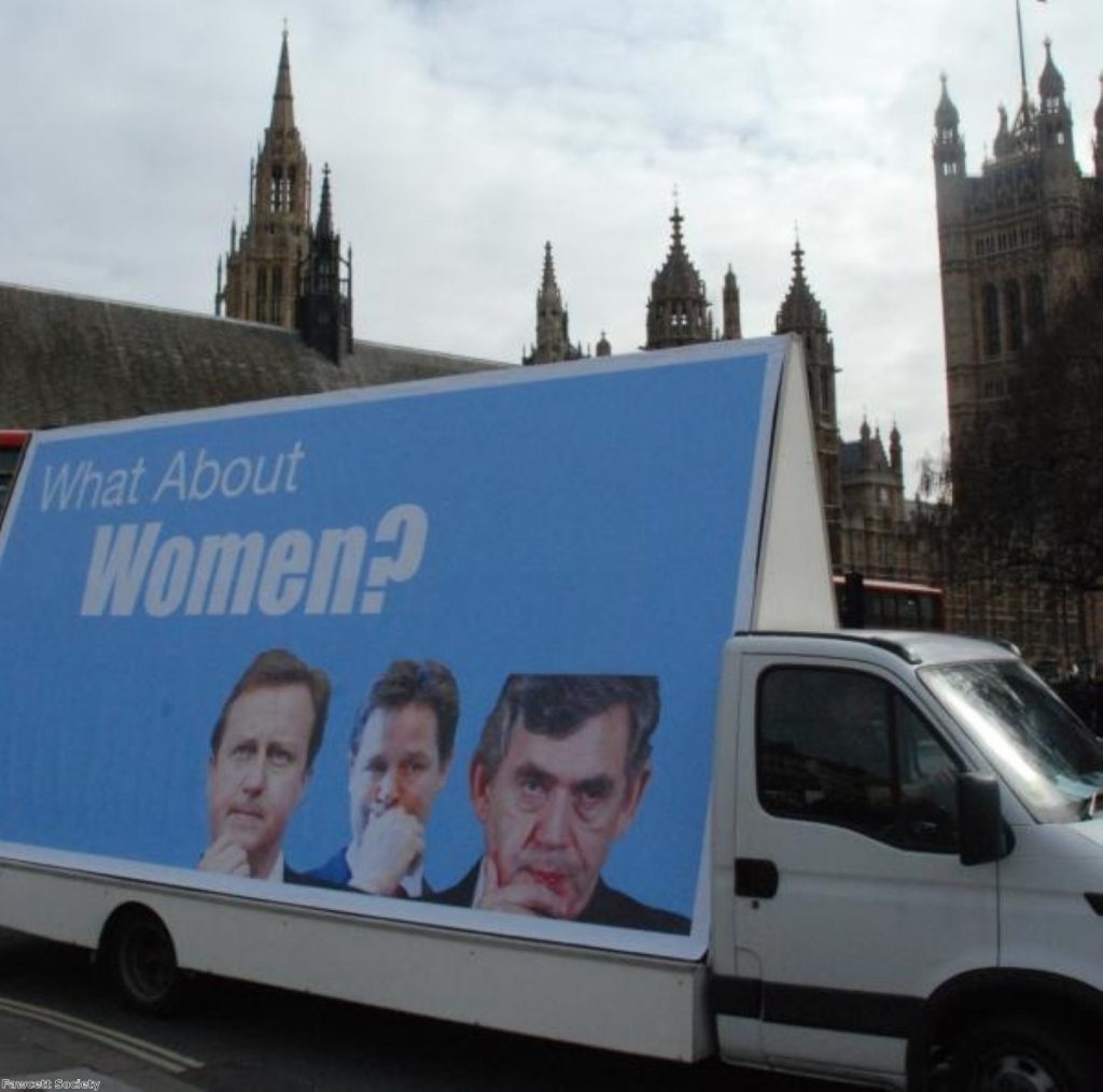 Campaign van outside parliament