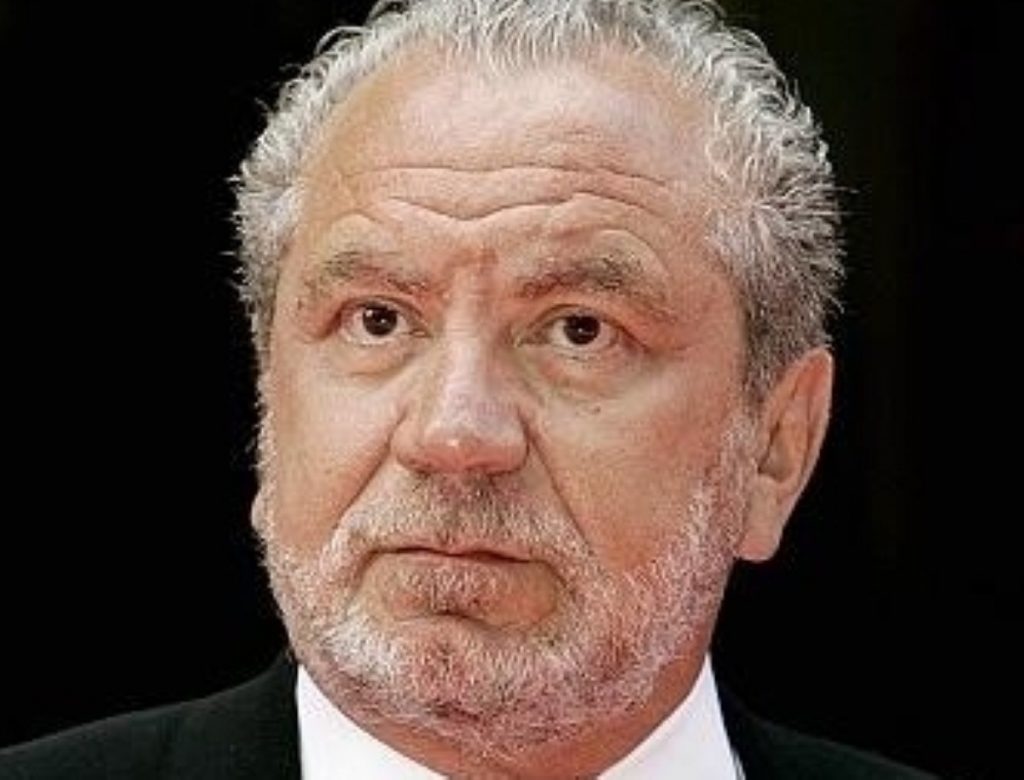 Lord Sugar has expressed his own particular brand of commentary on the coalition government