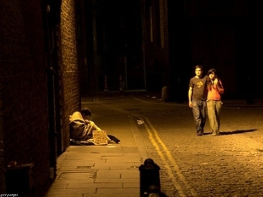 Scene from austerity Britain: Homelessness rising