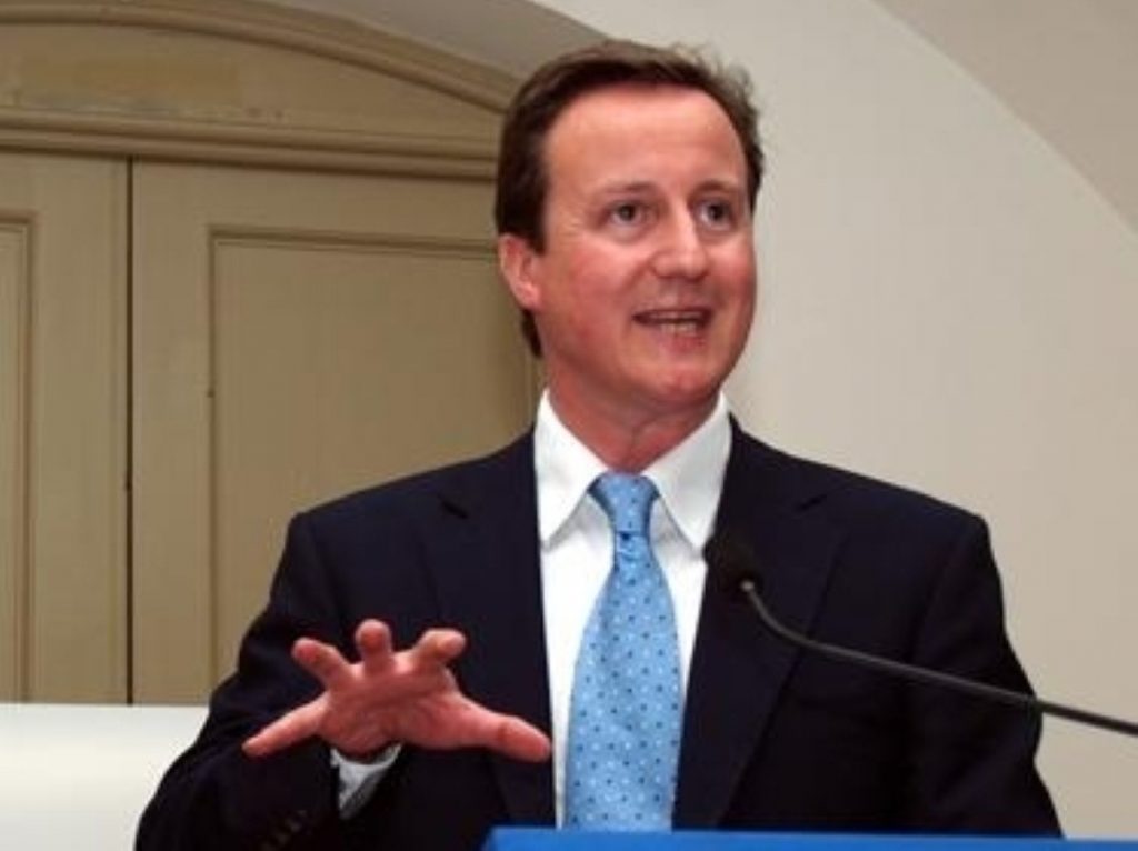 Cameron concentrates on the public sector today