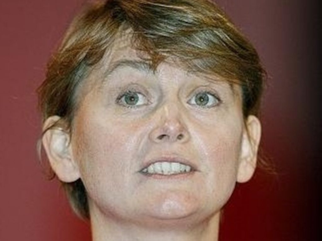 Yvette Cooper, chief secretary to the Treasury, attended the press conference with Peter Mandelson and Ed Balls, her husband.