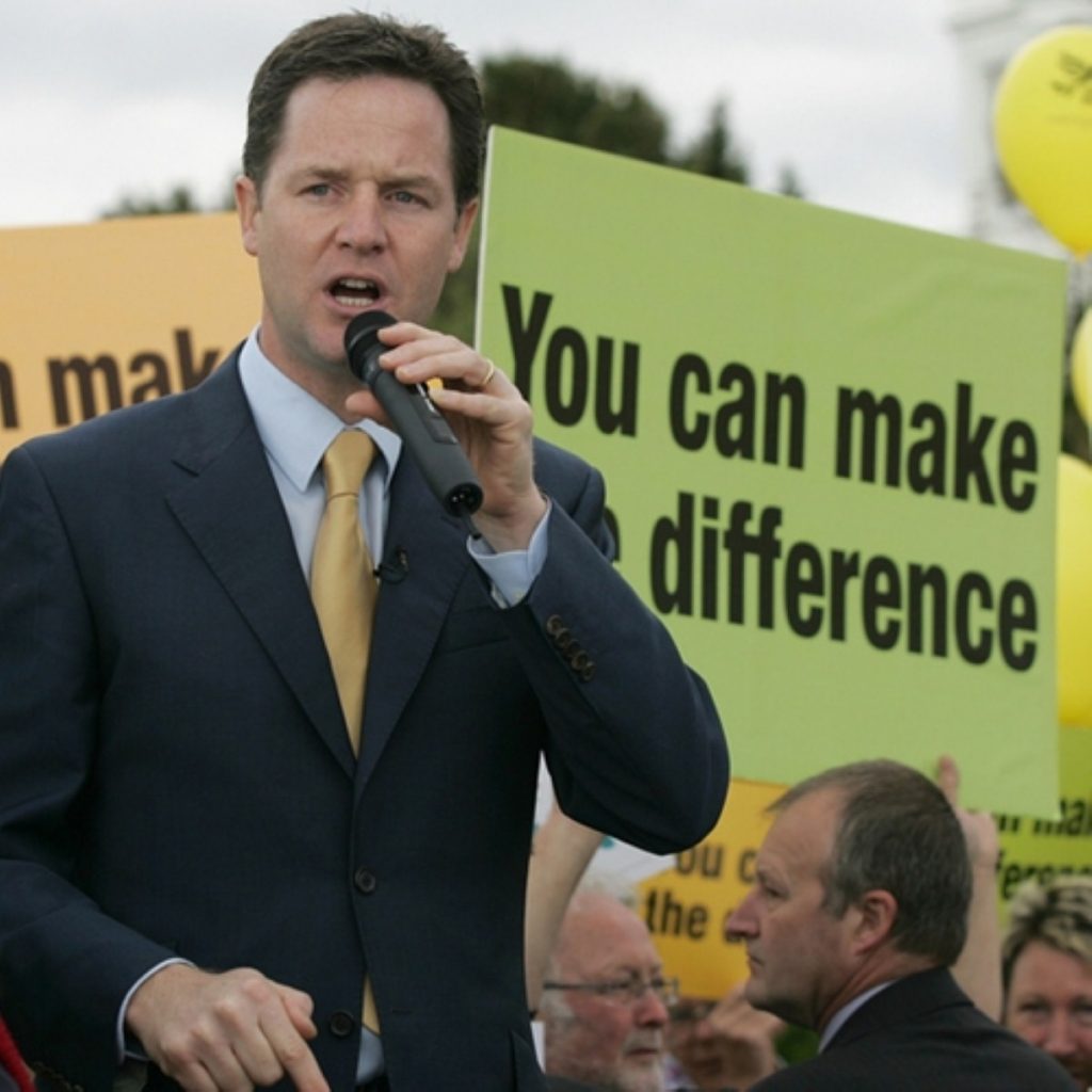 Nick Clegg on the campaign trail