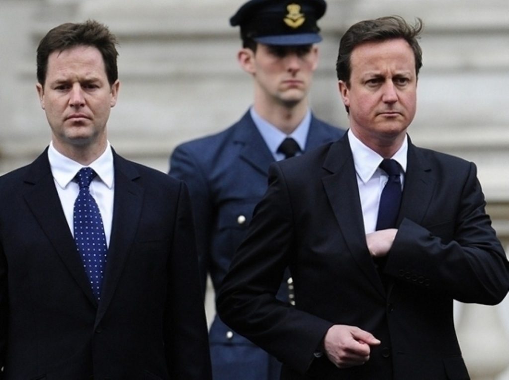Sour looks: Cameron and Clegg feel the pinch after torrid by-election results
