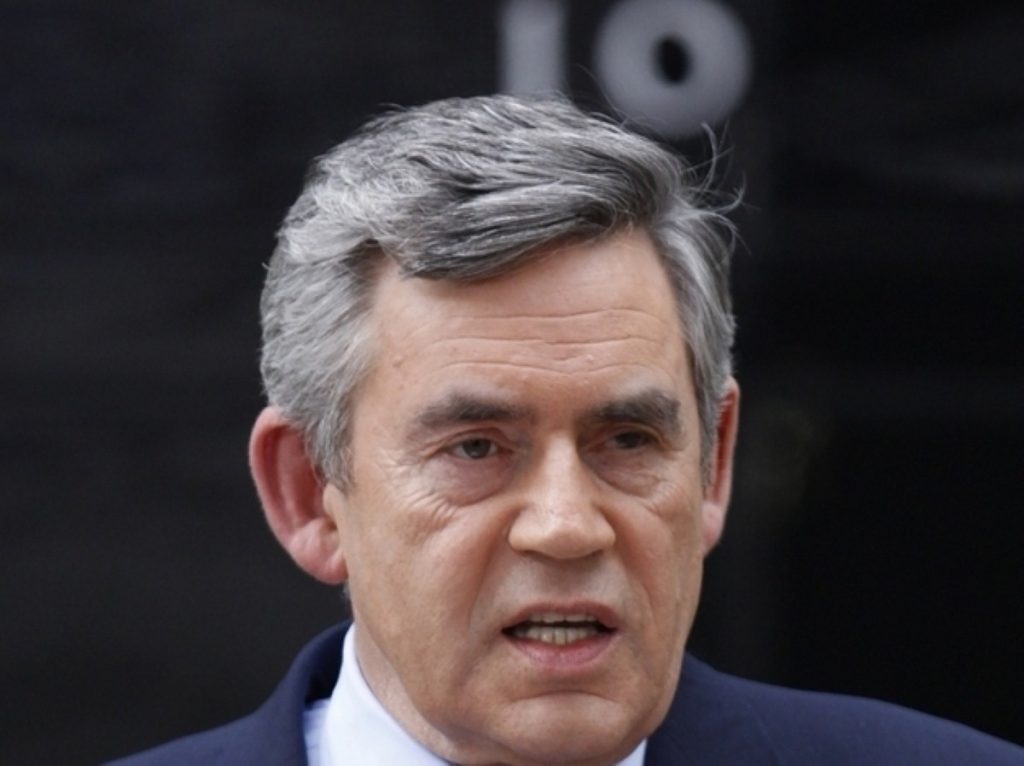Gordon Brown announced his resignation plans outside No 10