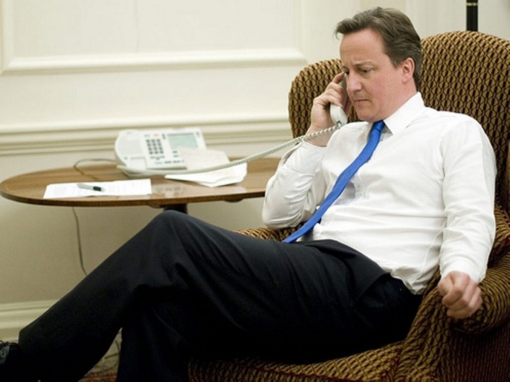 David Cameron talks with Barack Obama hours after entering No 10