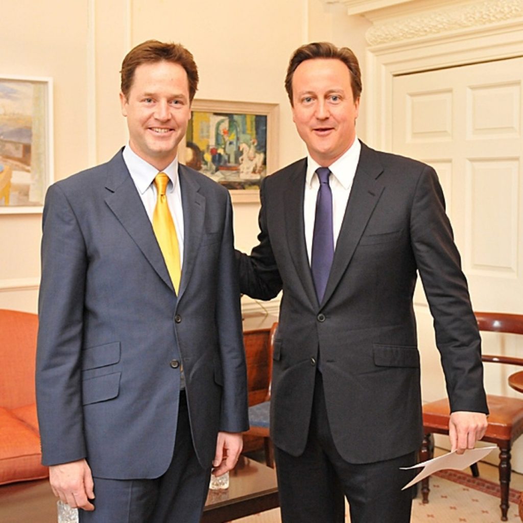 David Cameron and Nick Clegg will make the case for opposite sides of the AV campaign today