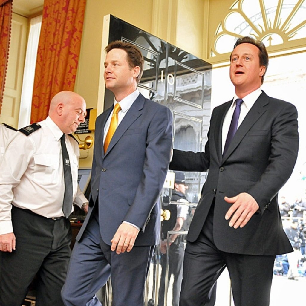 Cameron shouldn't govern alone says Clegg