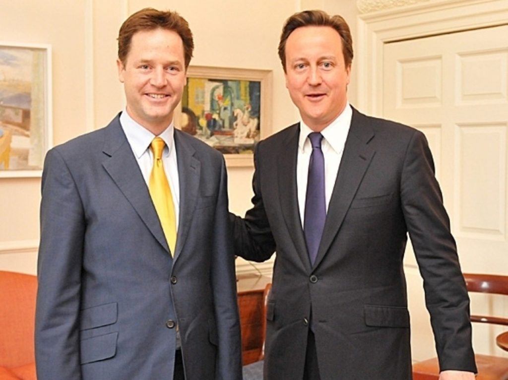 Clegg and Cameron... in happier times