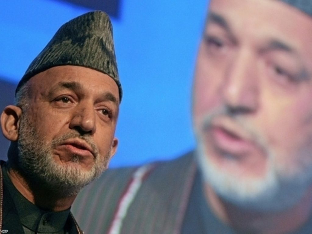 Hamid Karzai will visit Chequers today