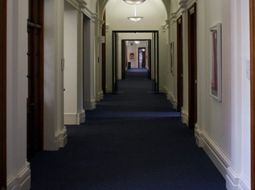 The chancellor's corridor in the Treasury