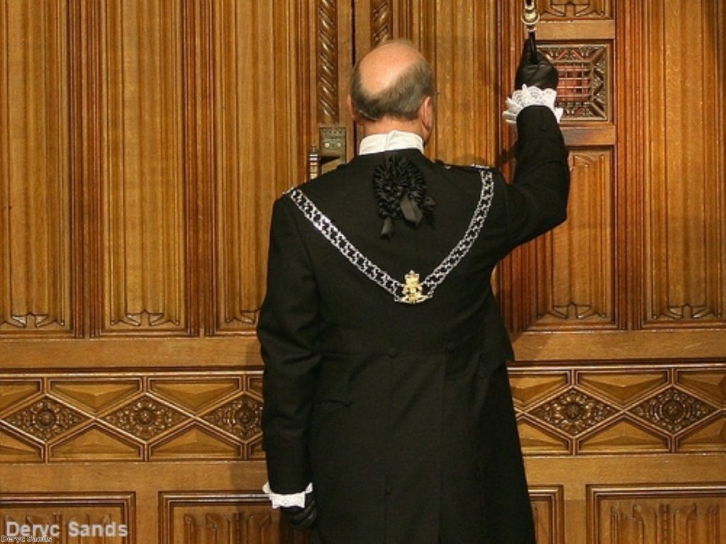 Black Rod knocks on the door of the Commons. The evening's events bear constitutional comparison to the years preceding the English civil war.