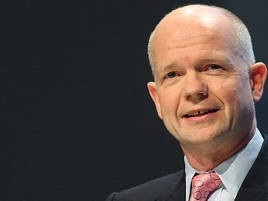 William Hague issued the statement on Wednesday